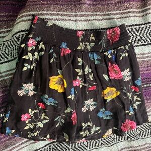 Floral skirt.
